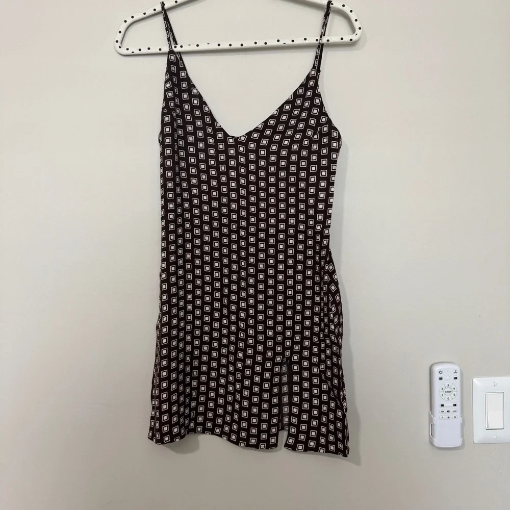 Reformation Marlowe Sleeveless Brown Slip Dress In Palladio XS